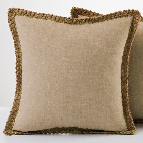 Colorful pillowcases in French style