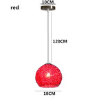 Modern Colorful Round Pendant Light – E27 LED Hanging Lamp for Bedroom, Living Room, Cafe, and Restaurant