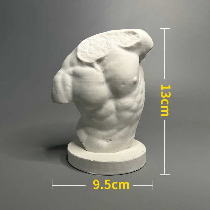 Nordic INS Style Character Plaster Statue DIY Painted Sketch Photography Props Table Decorations Home Art Plaster Decoration