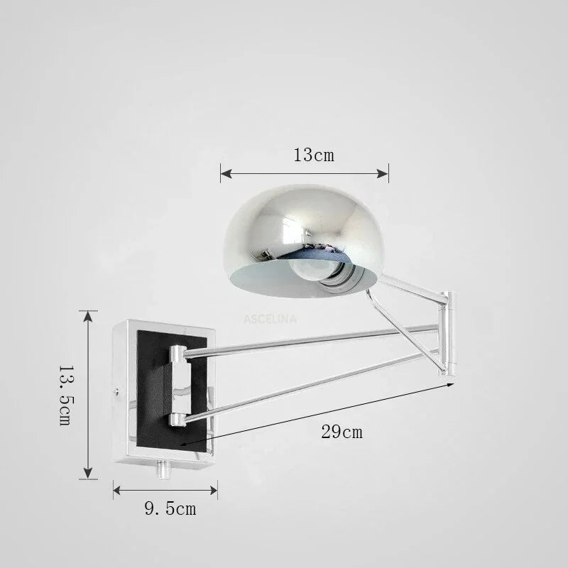 Modern Foldable LED Wall Lamp – Retractable Eye-Protective Wall Light for Bedroom, Study, Living Room, and Bathroom
