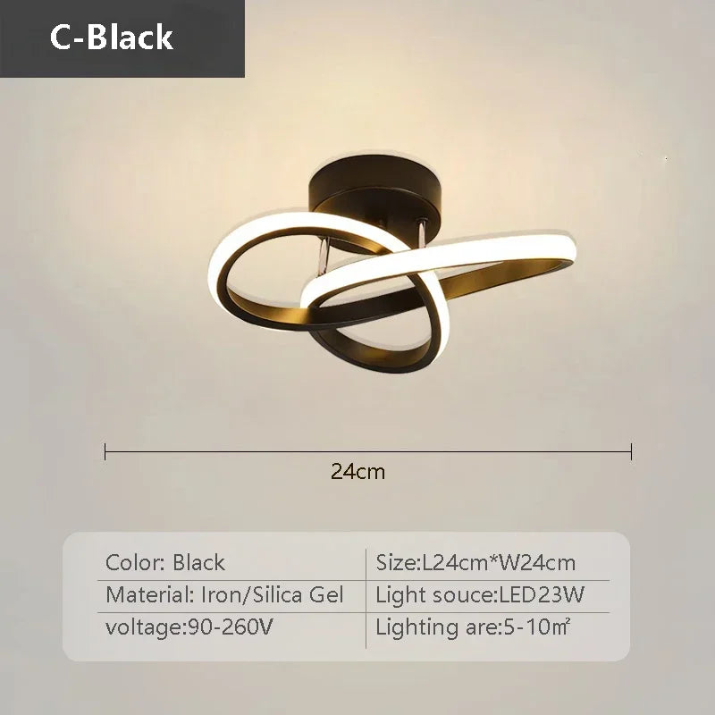 Modern LED Ceiling Light – Minimalist Line Fixture for Corridor, Entryway, Aisle, Staircase, and Indoor Decor – AC Powered, LED Bulb Included