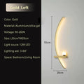 Modern LED Wall Lamp Black Gold - Sleek Long Strip Design for Versatile Illumination