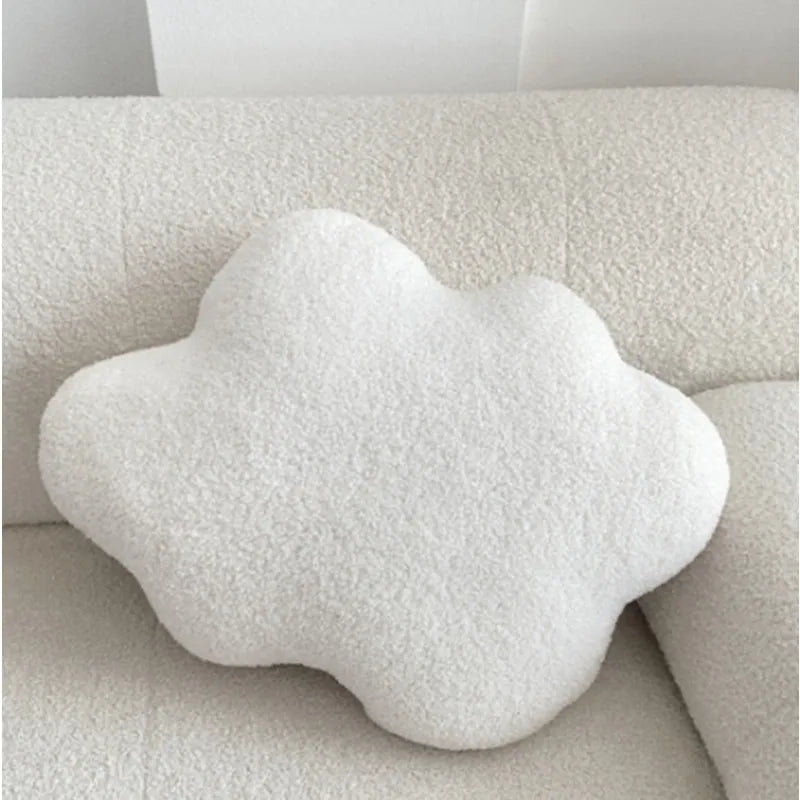 Nordic Bouclé Abstract Cushion – Minimalist Plush Pillow | Vinantica