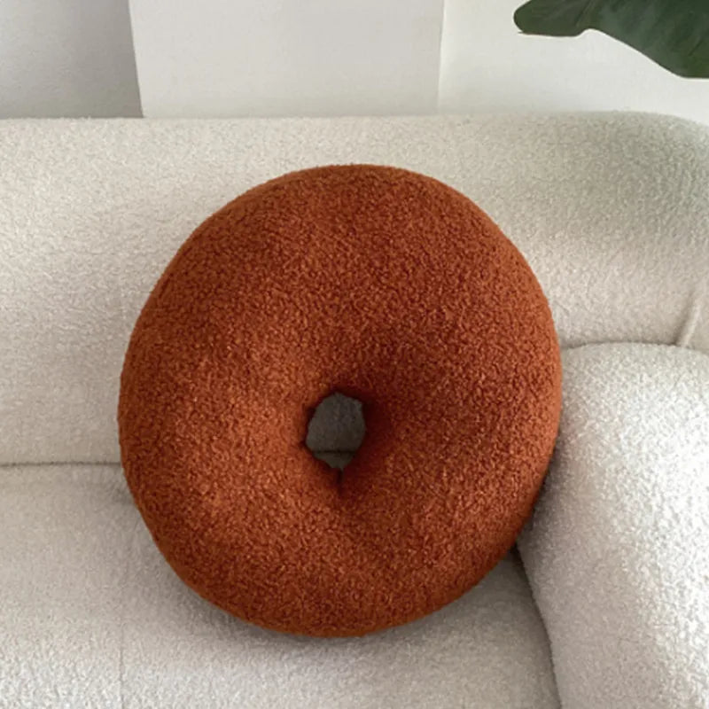 Nordic Bouclé Abstract Cushion – Minimalist Plush Pillow | Vinantica