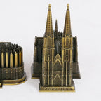 Cologne Cathedral Model Metal Antique Bronze Germany Cologne Cathedral Building Figurine World Famous Landmark Architecture Decoration