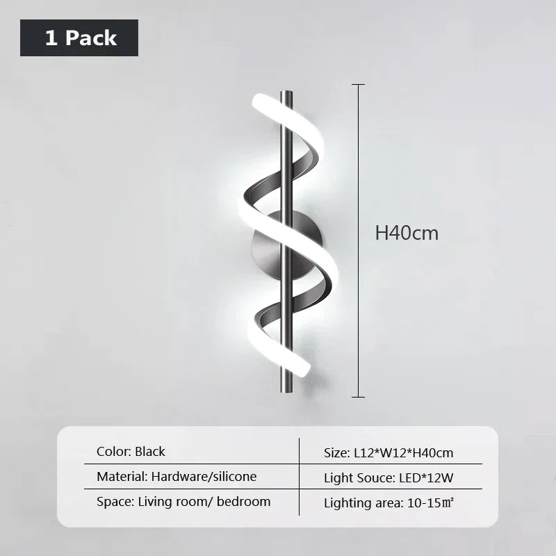Contemporary LED Wall Lamp - Sleek Nordic Design for Bedroom, Living Room, and More