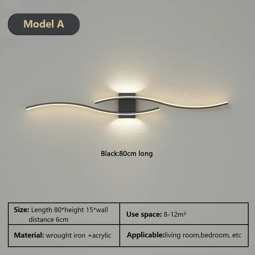 Modern LED Wall Lamp – Dimmable Up & Down Wall Sconce for Bedroom, Living Room, and Indoor Spaces