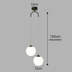 Modern Glass LED Pendant Light – Nordic Style Hanging Lamp for Living Room, Bedroom, Restaurant, and Bar, 220V AC, Indoor Lighting Fixture