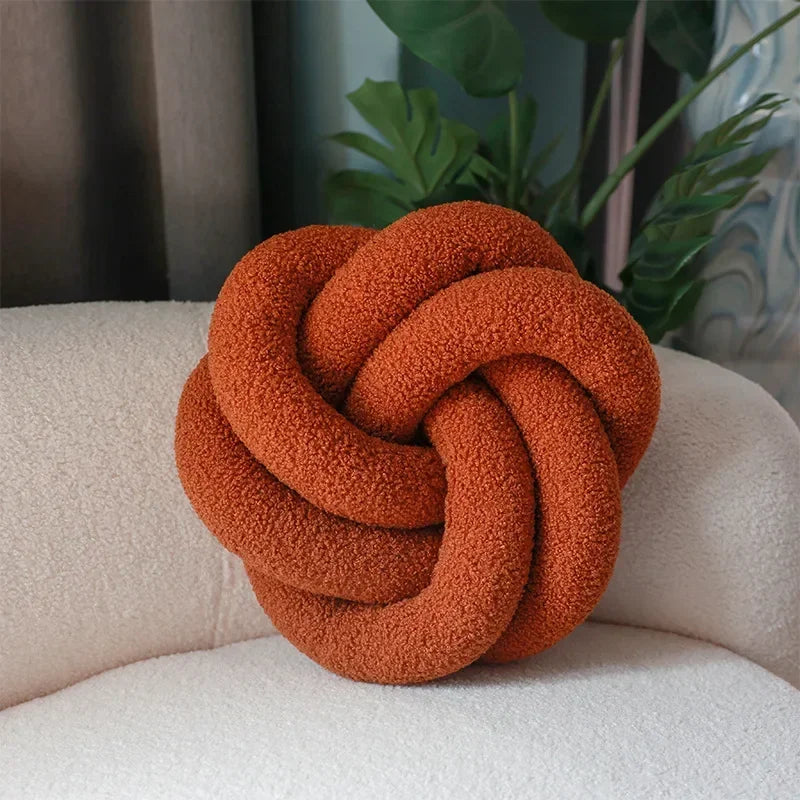 Nordic Cotton Boucle Knot Pillow | Vinantica