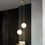 Modern Glass LED Pendant Light – Nordic Style Hanging Lamp for Living Room, Bedroom, Restaurant, and Bar, 220V AC, Indoor Lighting Fixture