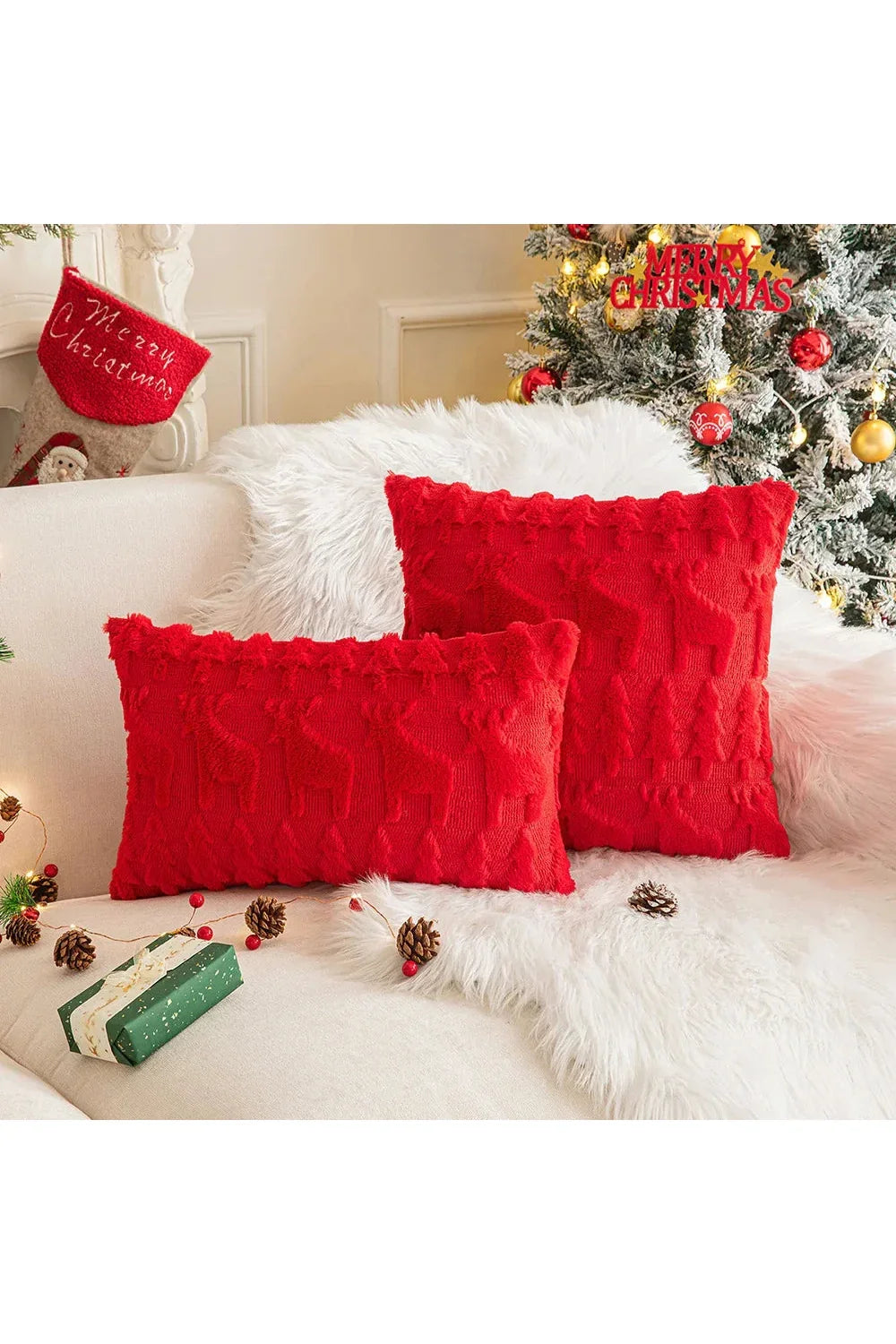 Plush decorative cushion cover | Vinantica