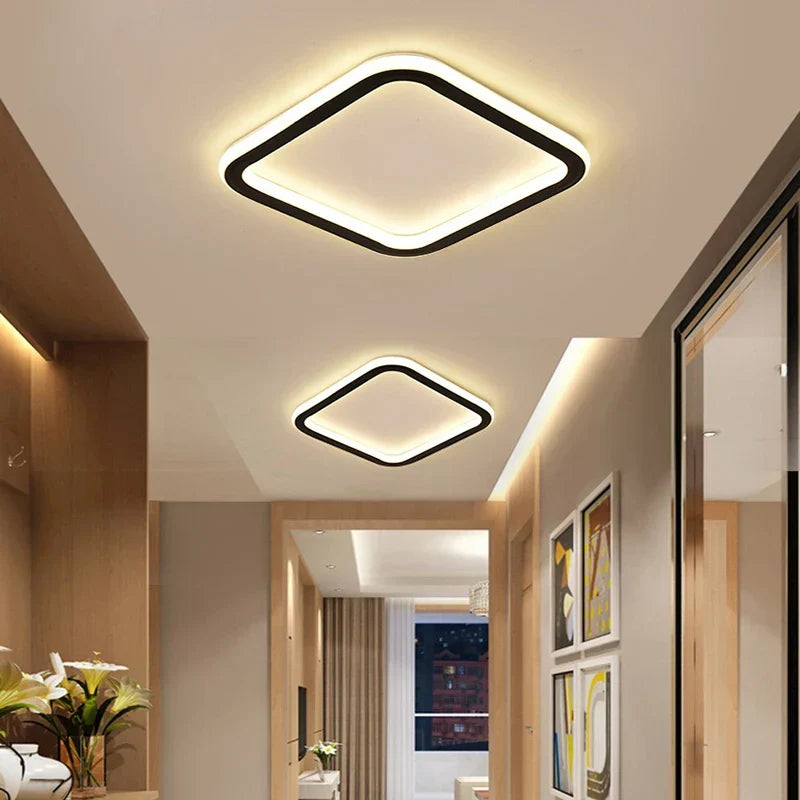Modern Minimalist Ceiling Light – Square/Round LED Eye Protection Lamp for Bedroom, Study, Living Room, and Lounge Areas (90-260V)