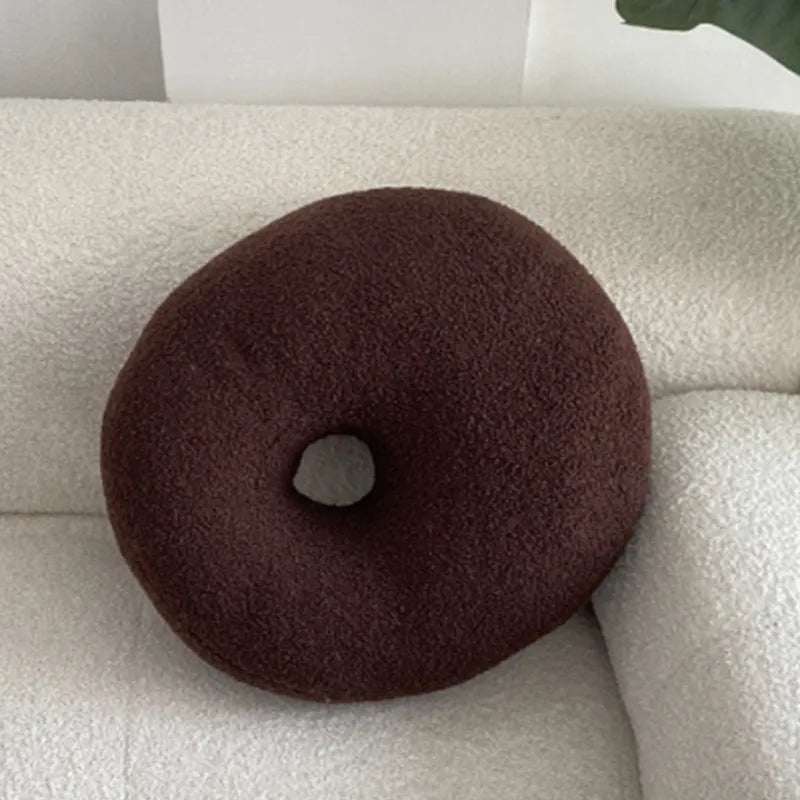 Nordic Bouclé Abstract Cushion – Minimalist Plush Pillow | Vinantica