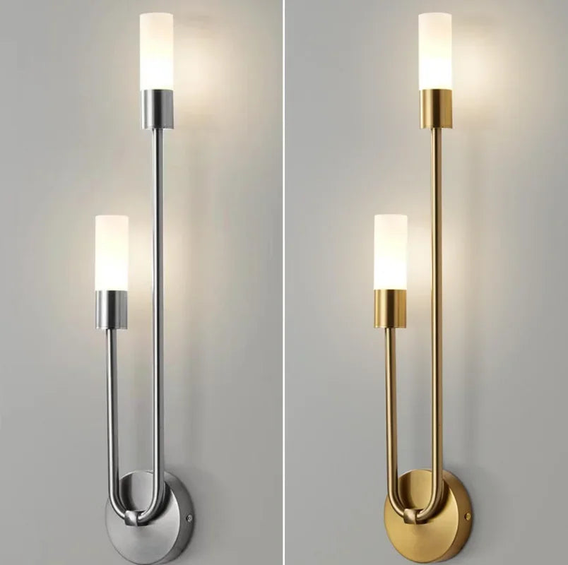 Modern Gold LED Wall Light – Nordic Sconce for Living Room, Bedroom, Kitchen, and Hallway Décor