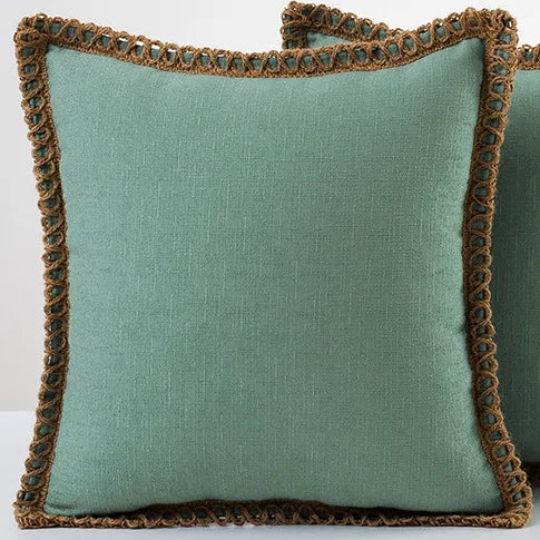 Colorful pillowcases in French style