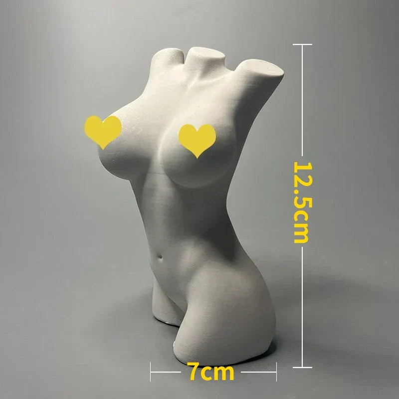 Nordic INS Style Character Plaster Statue DIY Painted Sketch Photography Props Table Decorations Home Art Plaster Decoration