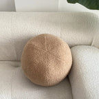 Nordic Bouclé Abstract Cushion – Minimalist Plush Pillow | Vinantica
