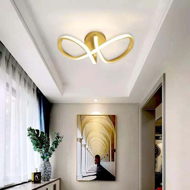 Modern LED Ceiling Light – Minimalist Line Fixture for Corridor, Entryway, Aisle, Staircase, and Indoor Decor – AC Powered, LED Bulb Included