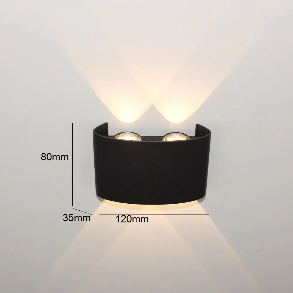 Body Motion Sensor Wall Light Waterproof Outdoor LED Wall Sconce Up Down Glowing Lamps Garden Yard Induction Corridor Wall Lamp