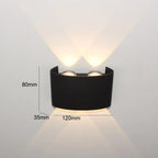 Body Motion Sensor Wall Light Waterproof Outdoor LED Wall Sconce Up Down Glowing Lamps Garden Yard Induction Corridor Wall Lamp