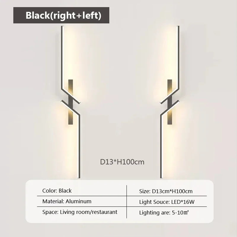 Modern LED Wall Lamp – Minimalist Design, Up & Down Lighting for Bedroom, Living Room, TV Sofa, and Lobby – Dimmable Wall-Mounted Light