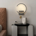 Modern LED Wall Lamp – Nordic Style Black, White, and Gold Wall Lighting for Living Room, Bedroom, Aisle, and Home Decor