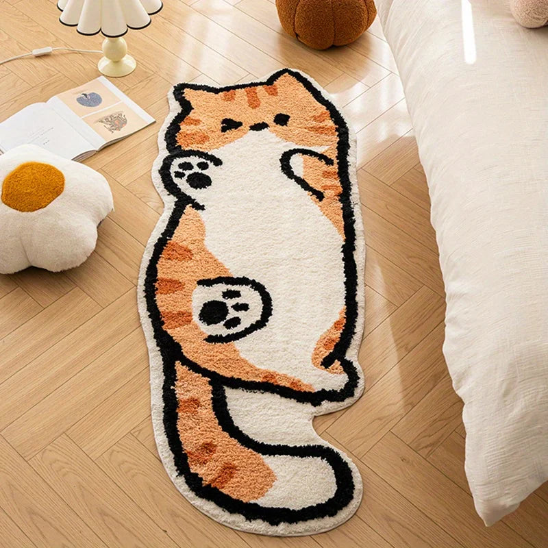 Playful Cat Area Irregular Rug