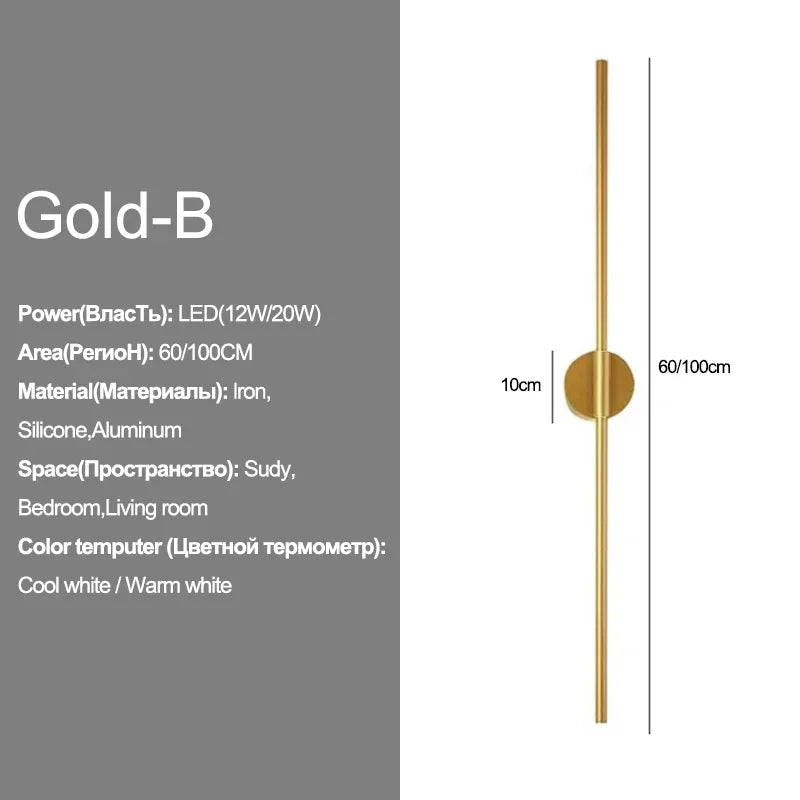 Modern LED Wall Lamp – Sleek Up & Down Light Fixture for Bedroom, Living Room, and Corridor