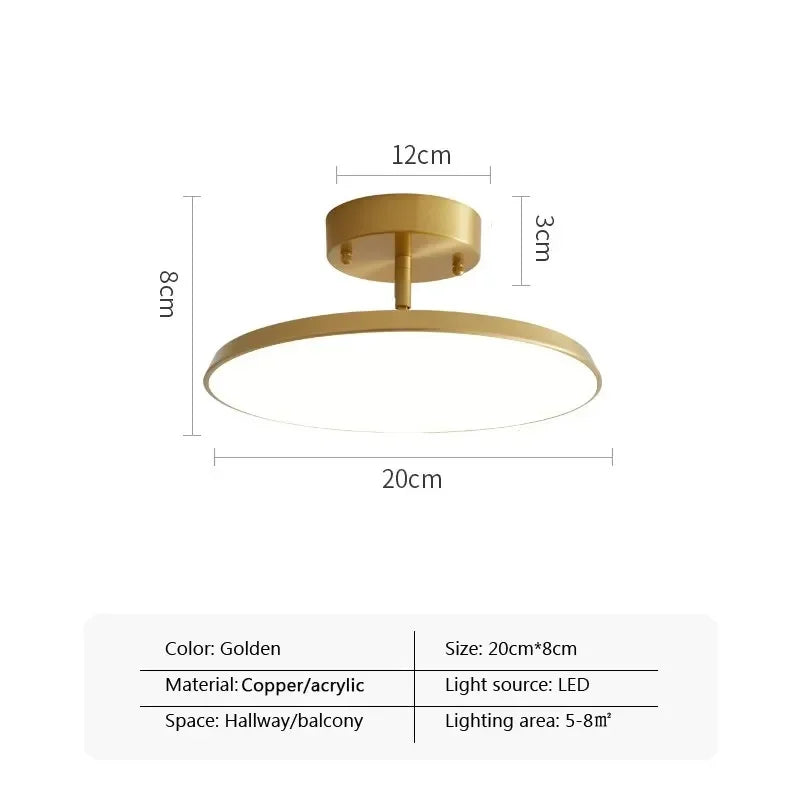 Modern Rotatable LED Ceiling Light – Black and Gold Minimalist Design for Multi-Room Illumination (1-Way, 10-15 sq m Coverage)