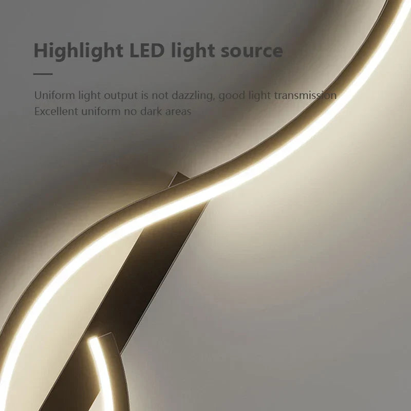 Modern LED Wall Lamp – Smart Remote-Controlled Sconce for Bedroom, Living Room, and Staircase