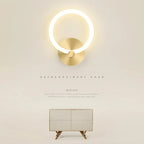 Modern Nordic LED Wall Lamp – Elegant Ring Light Fixture for Bedroom, Living Room, and Hotel Décor