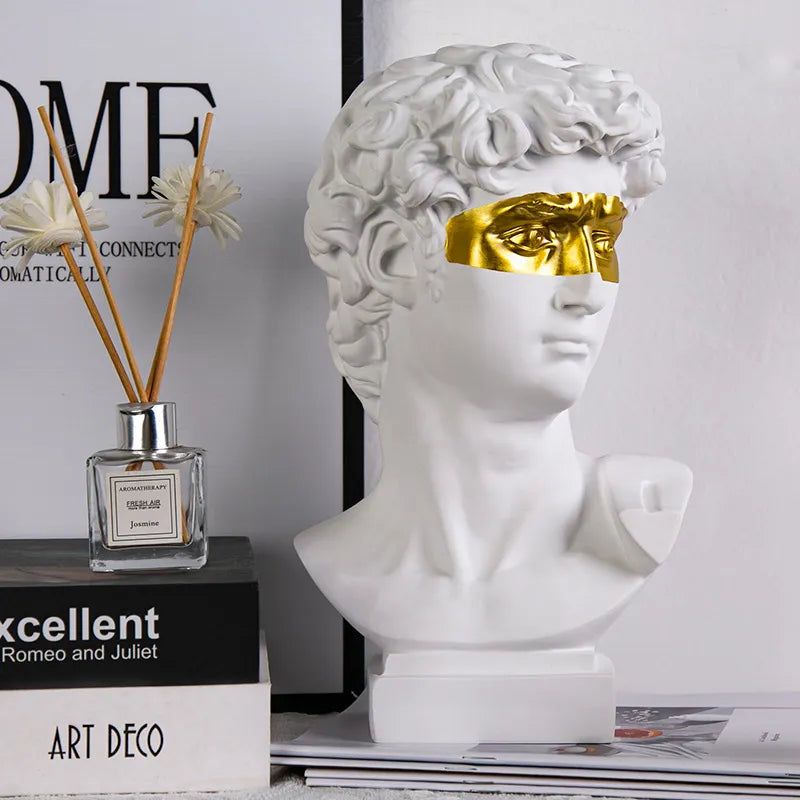 European Home Decor David Head Resin Statues Statues Home Decor Modern Abstract Art Bust Sculpture Art Sketch Practice