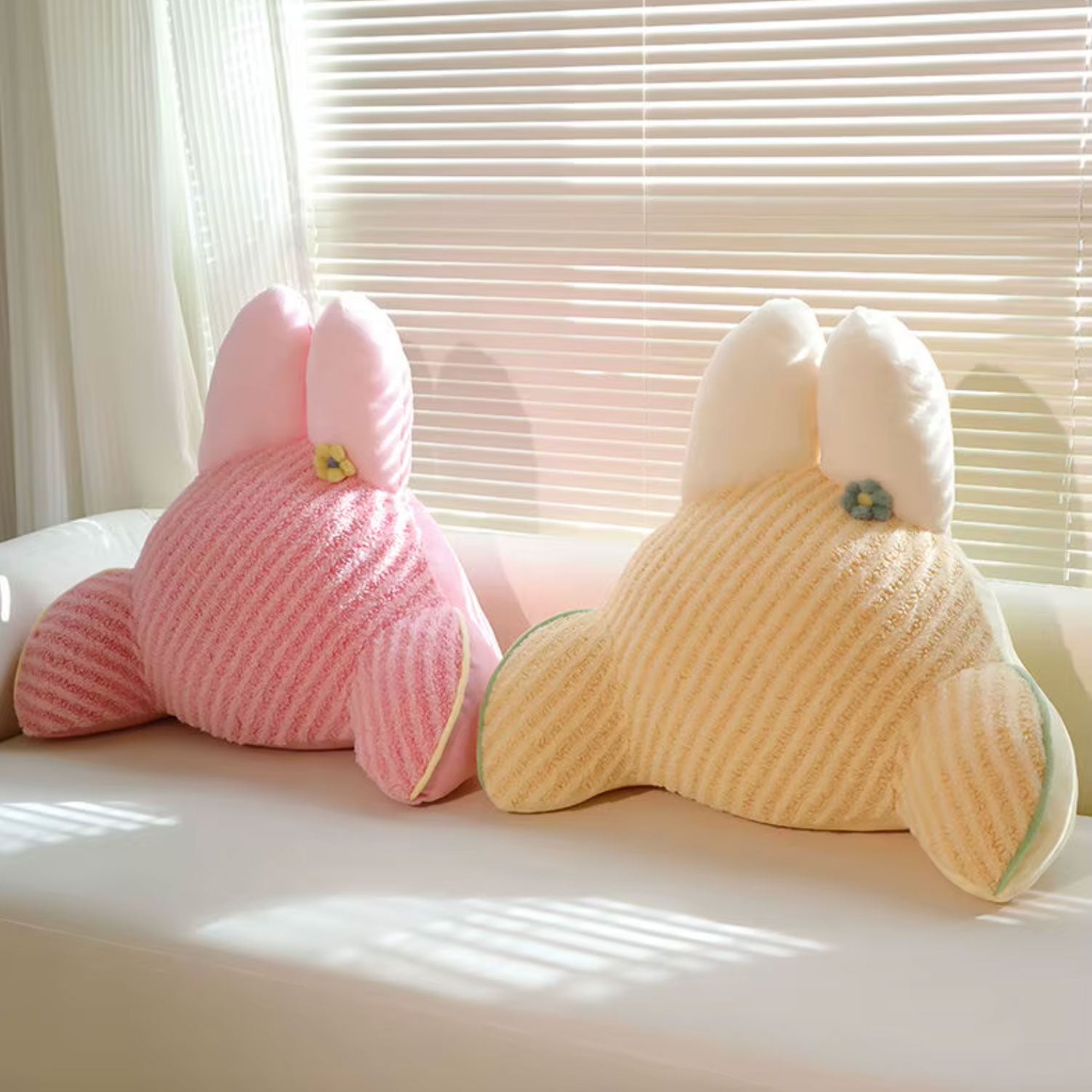 Rabbit Throw Pillow – Cute Bunny Shaped Cushion | Vinantica
