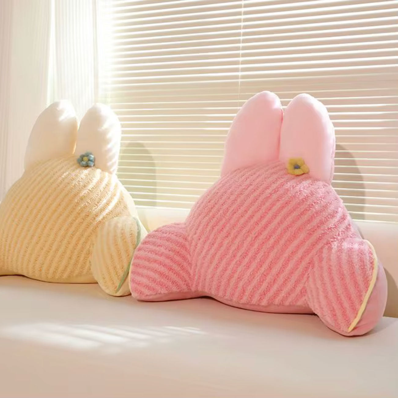 Rabbit Throw Pillow – Cute Bunny Shaped Cushion | Vinantica