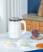 Electric Grain Mill – Mill for Grains, Seeds, Spices & Coffee (Blue / White)