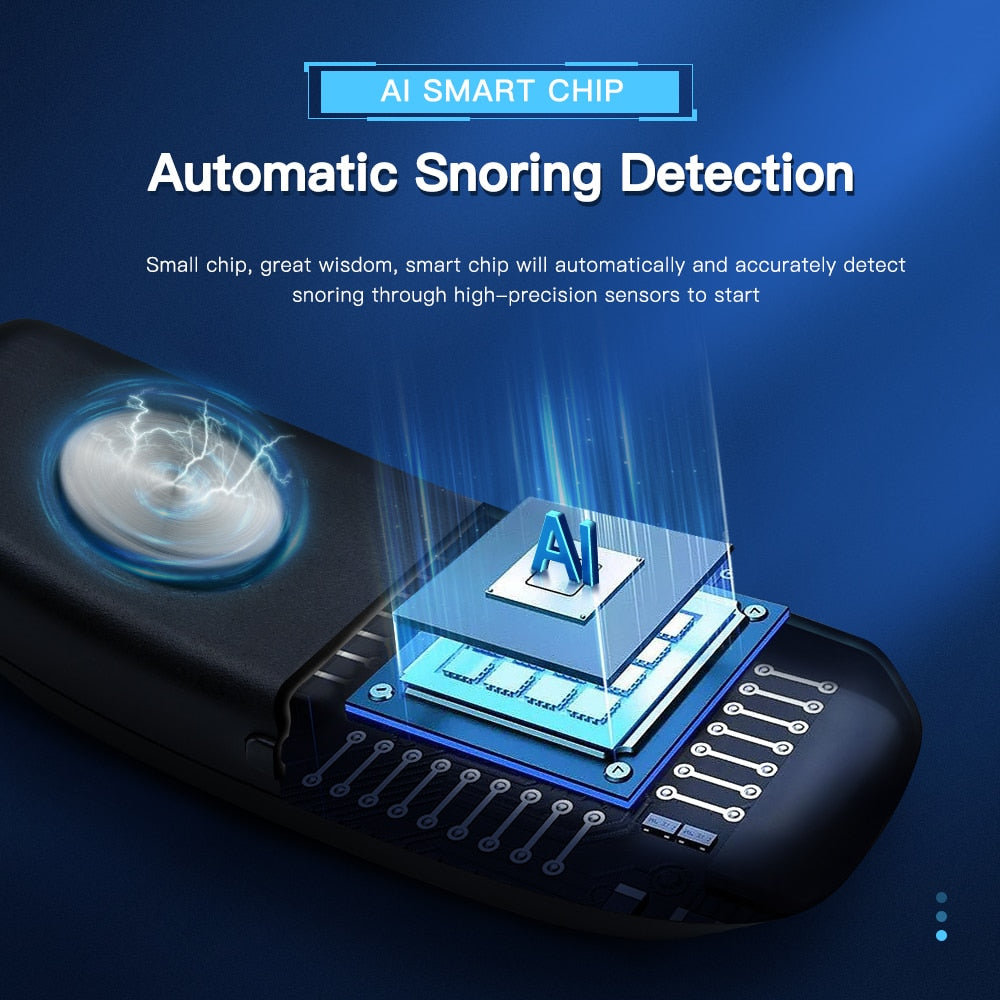 Intelligent anti-snoring device with muscle stimulation