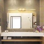 Modern Gold LED Wall Lamp – Bathroom Mirror Light with Touch Switch for Bedroom, Living Room, and Vanity Lighting