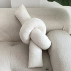 Nordic Bouclé Abstract Cushion – Minimalist Plush Pillow | Vinantica