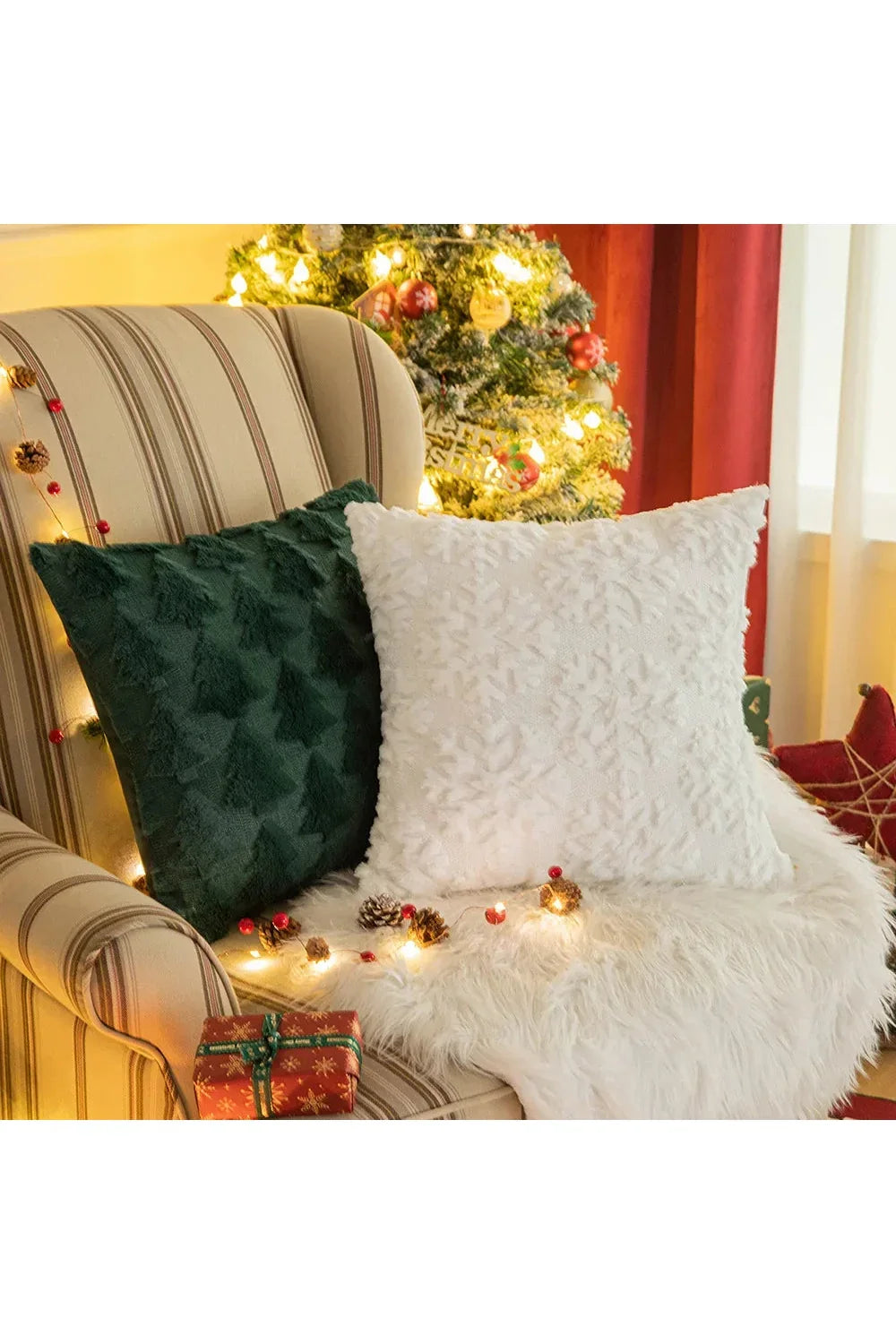 Plush decorative cushion cover | Vinantica