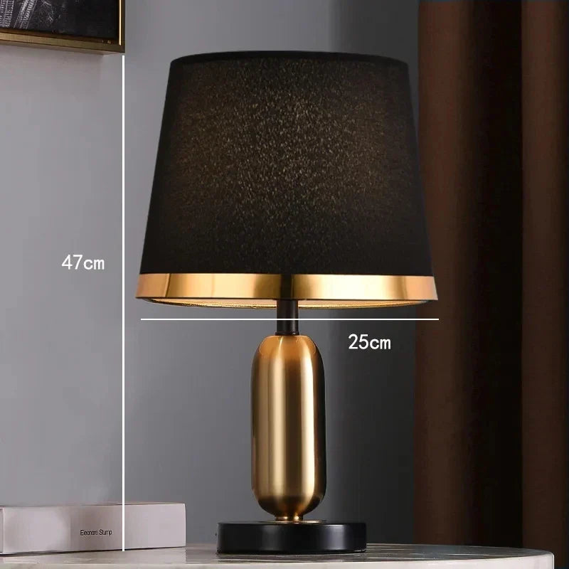 European Retro Bedroom Bedside Table Lamp - Modern American Decorative Lighting Fixture