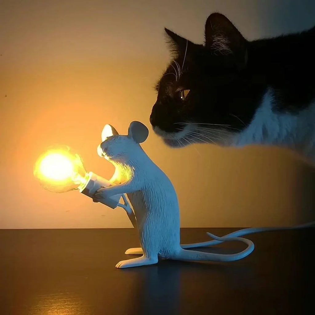 Modern USB Mouse Lamp LED Night Light – Creative Animal Shape Bedside Table Lamp for Home Decor, Bedroom, and Desktop Lighting