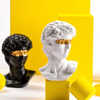 Statues for decoration, 15 cm, David, coffee table, home decoration, ornaments, bust of a room made of plaster, white resin, decorative art sculpture