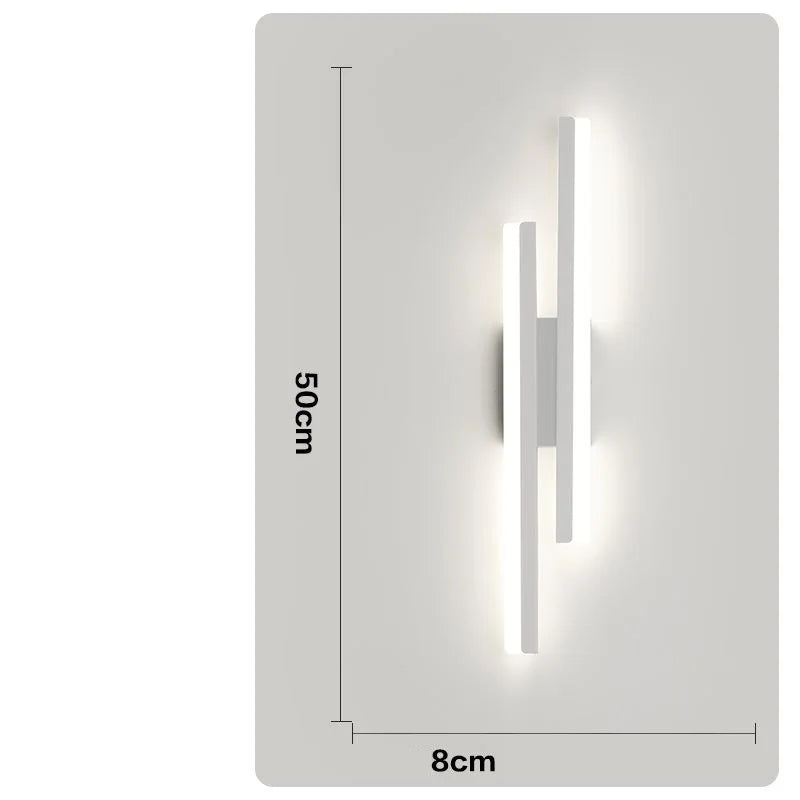 Modern LED Wall Lamp with Copper Line Pipe and Acrylic Lampshade