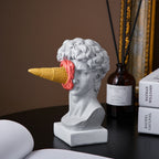 David Figurine with Ice Cream Home Decoration Sculpture