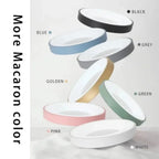 Modern Macaron LED Ceiling Light – Adjustable Circular Design with Remote Dimming for Bedroom, Living Room, and Corridor