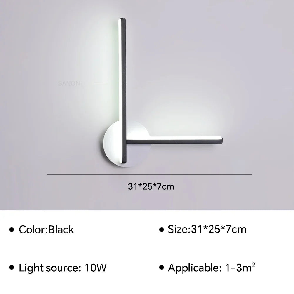 Modern LED Wall Lamp Bedside Sconce - Home Decor Lighting Fixture for Living Room, Bedroom, Hotel