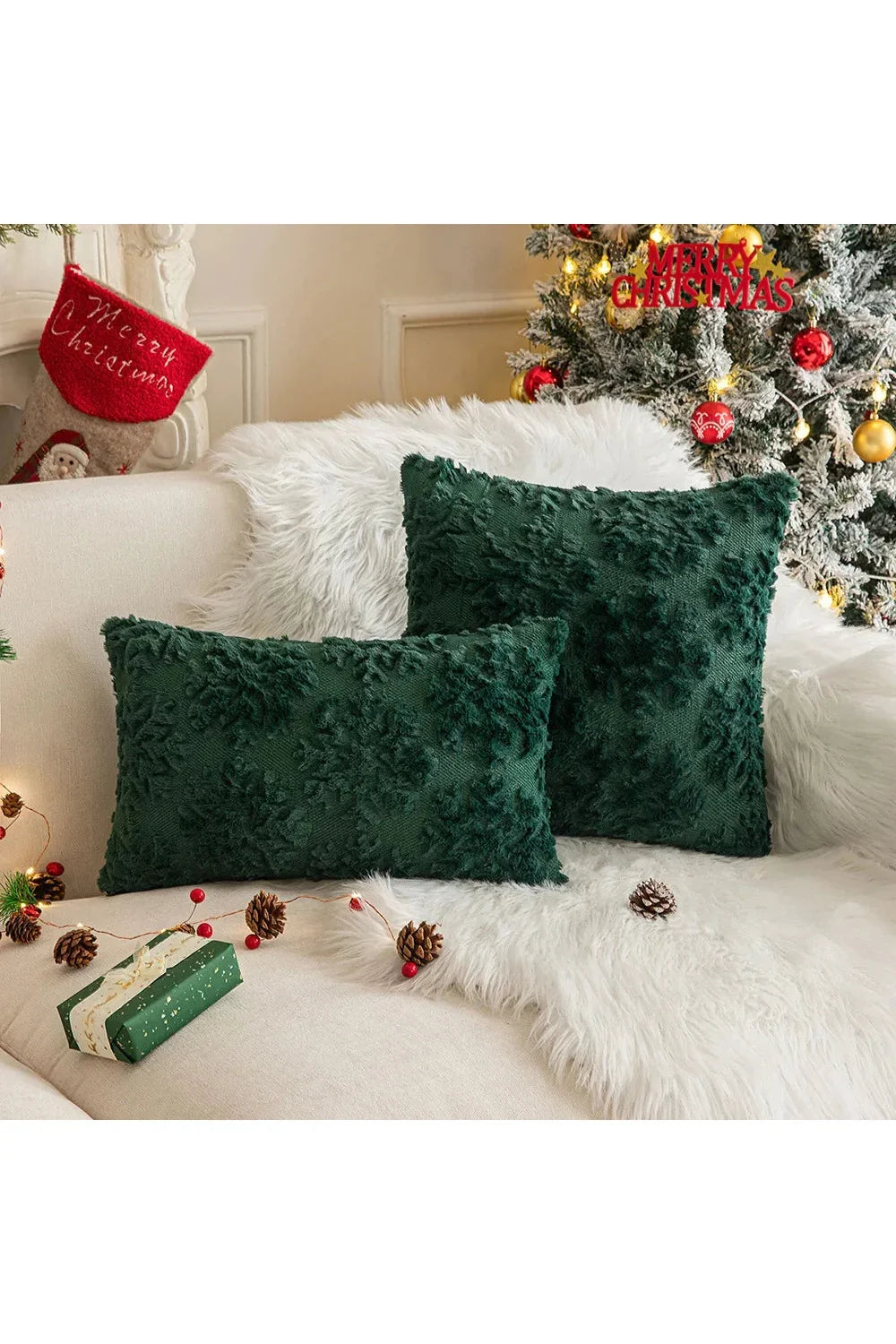 Plush decorative cushion cover | Vinantica