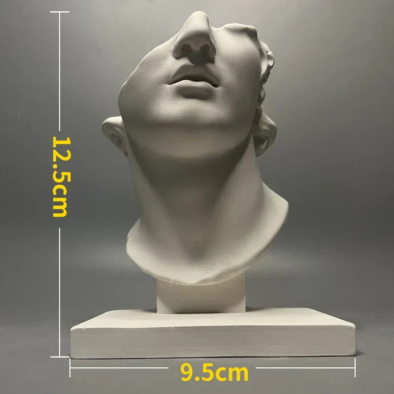 Nordic INS Style Character Plaster Statue DIY Painted Sketch Photography Props Table Decorations Home Art Plaster Decoration