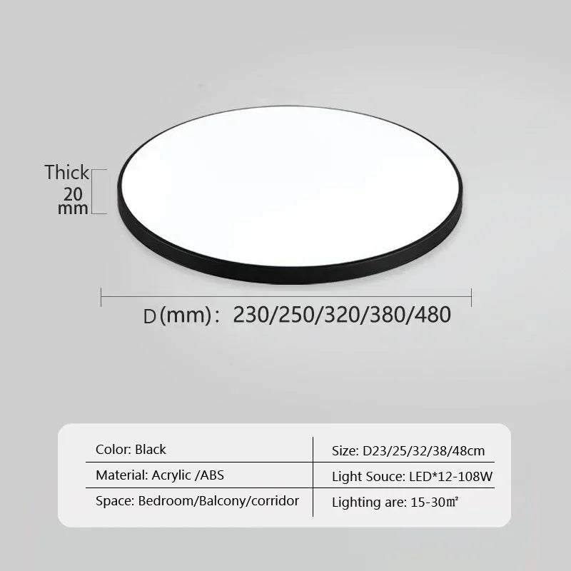 Modern LED Round Ceiling Lamps - Ceiling Light Fixtures for Living Room, Bedroom, Bathroom, Dining Room, Kitchen