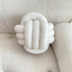 Nordic Bouclé Abstract Cushion – Minimalist Plush Pillow | Vinantica